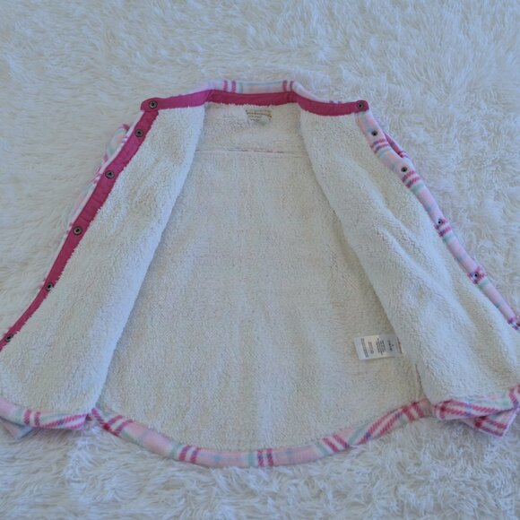 Weatherproof Vintage Kids Sherpa Lined Fleece Plaid Shirt Jacket Size L - Picture 2 of 4